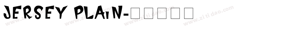 Jersey Plain字体转换